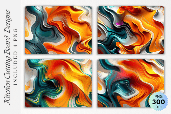 3D Abstract Texture Cutting Board Design