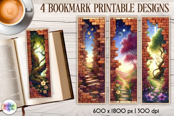 3D Broken Wall Fantasy Bookmarks Design