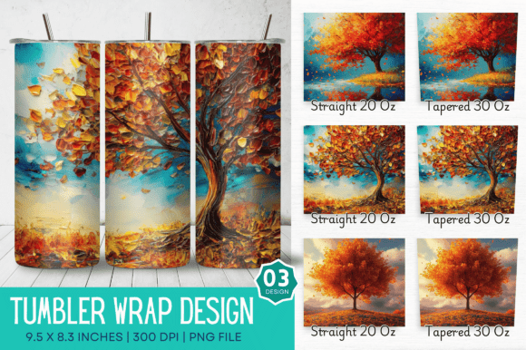3D Fall Tree Oil Tumbler Design Guide