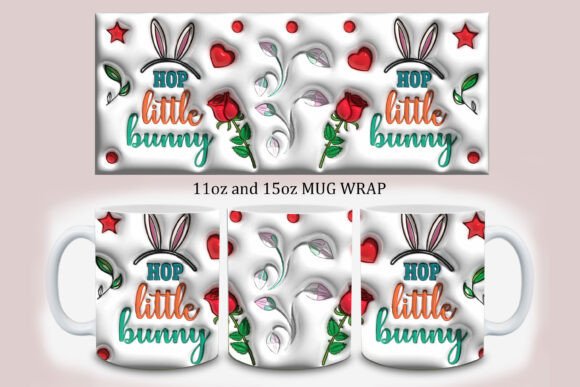 3D Inflated Easter Mug Warp Design