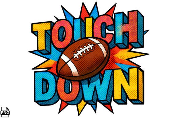 3D Touchdown Football Pop Art Design