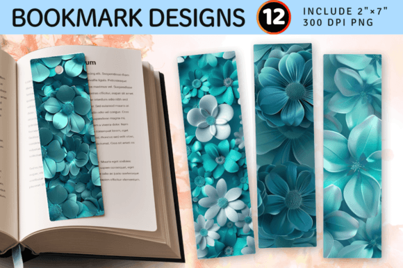 3D Turquoise Flowers PNG Bookmark Design: A Practical Guide for Creators