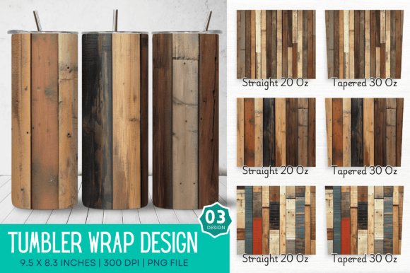 3D Vintage Wood Boards Tumbler Design: A Guide to Rustic Elegance
