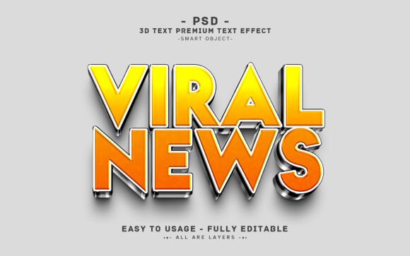 3D Viral News Text Effect Design for Creators