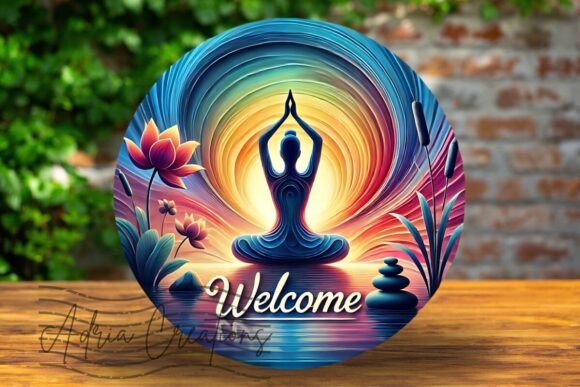 3D Yoga Lotus Flower Meditation Design