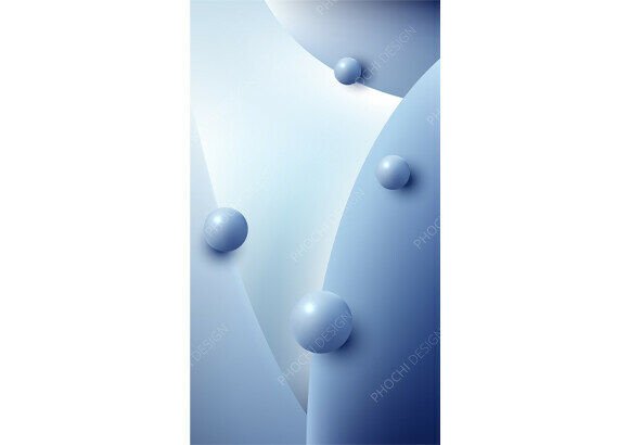 Abstrac Blue Smooth Curves Background