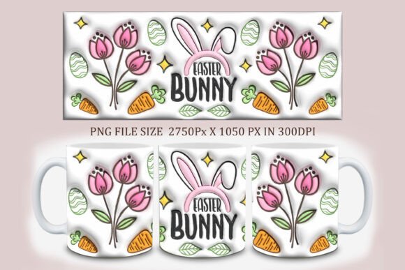Elevating Seasonal Merchandise with the 3D Inflated Easter Bunny Mug Design