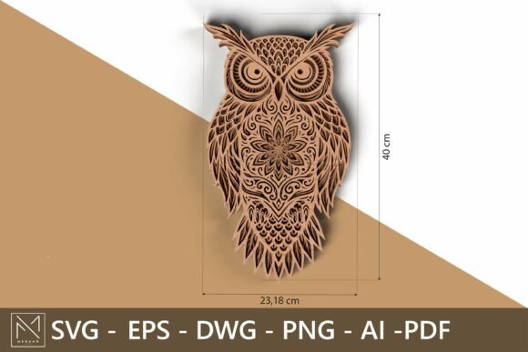 Mandala Owl SVG – 3D Laser Cut Art: A Guide to Woodland Elegance