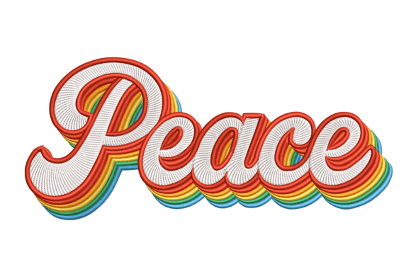Retro Peace: Bringing 70s Groove to Modern Machine Embroidery