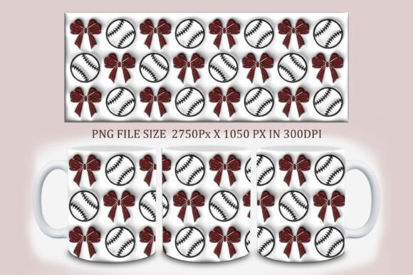Understanding the 3D Inflated Bow Baseball Mug Design PNG for Custom Projects