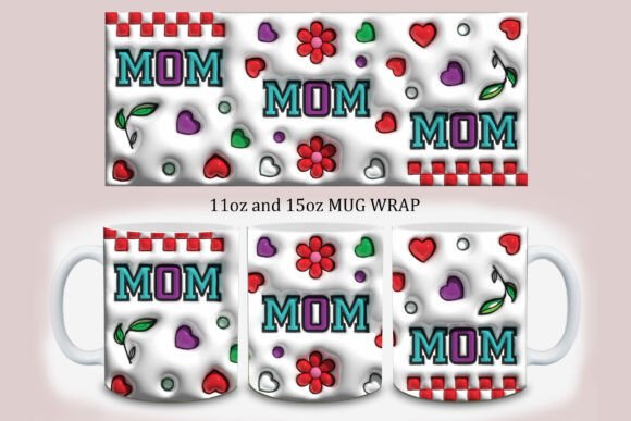 Understanding the 3D Inflated Mother's Day Mom PNG Mug Design for Custom Printing